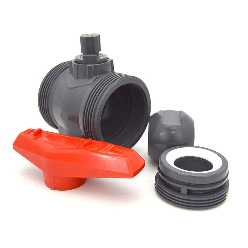 1-1/4" Flui-PRO [PRO SERIES] PVC True Union Ball Valve - Socket & Threaded Ends - Image 3