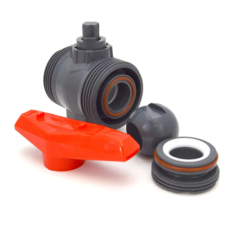 1" Flui-PRO [PRO SERIES] PVC True Union Ball Valve - Socket & Threaded Ends - Image 3